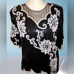 Royal Feelings Vintage Pure Silk Womens Top